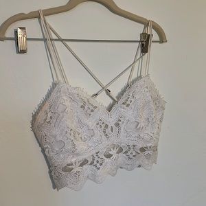 Free People Crochet Crop Tank